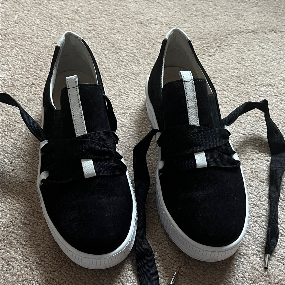 Gabor black suede sneakers worn once!